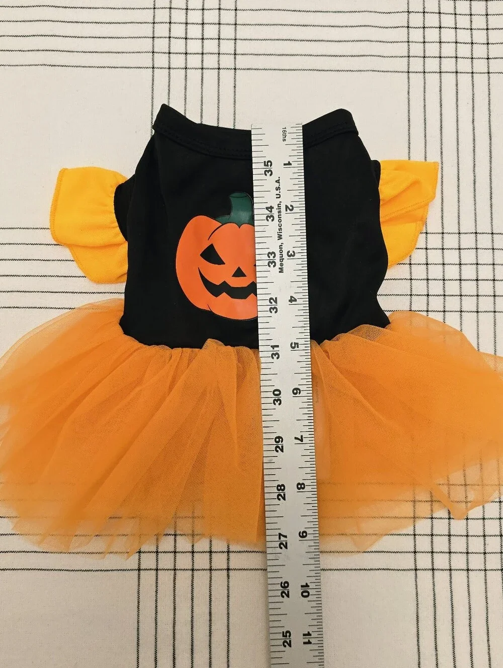 Dog Halloween Costume Dress Size S Black Orange Pumpkin Tutu Pet Apparel NWT